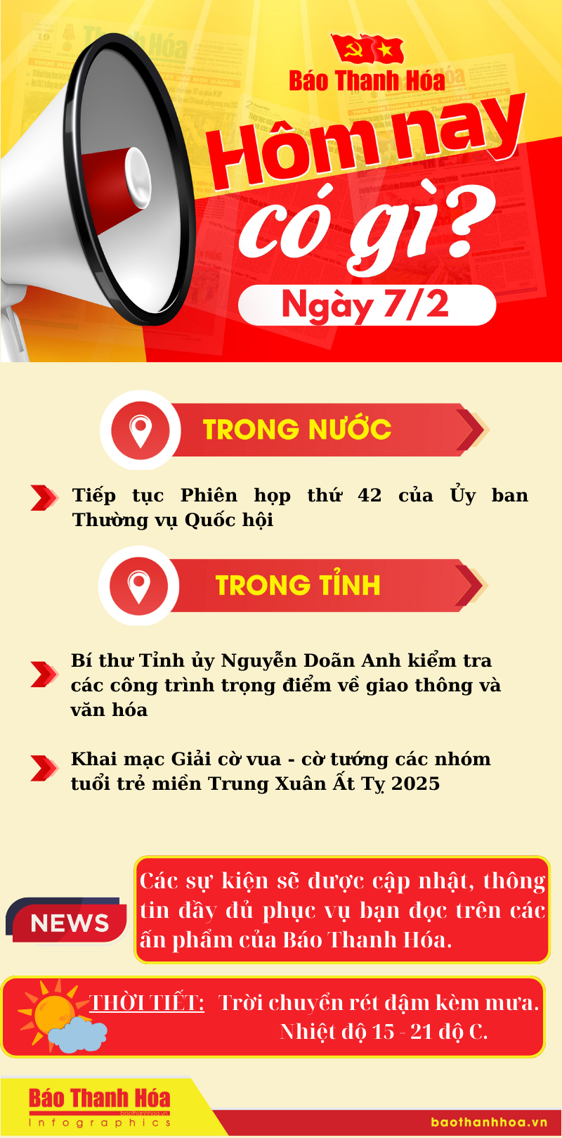 Hôm nay có gì? - Sự kiện nổi bật ngày 7/2/2025