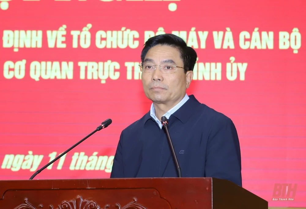 Thanh Hóa kết thúc 8 đảng đoàn, 3 ban cán sự đảng cấp tỉnh; 1 đảng ủy, 1 ban và thành lập 2 đảng bộ, hợp nhất Ban Tuyên giáo và Dân vận Tỉnh ủy