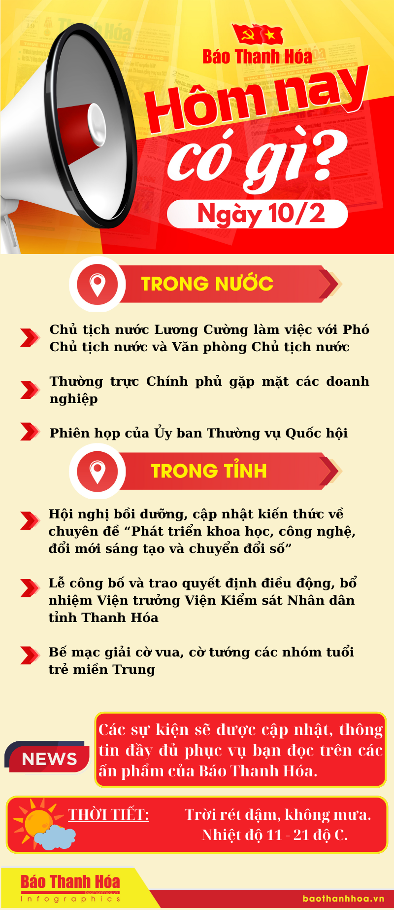 Hôm nay có gì? - Sự kiện nổi bật ngày 10/2/2025