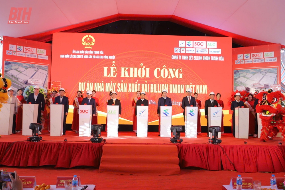 Khởi công Dự án số 1 - Tổ hợp hóa chất Đức Giang Nghi Sơn và Nhà máy sản xuất vải Billion Union Việt Nam