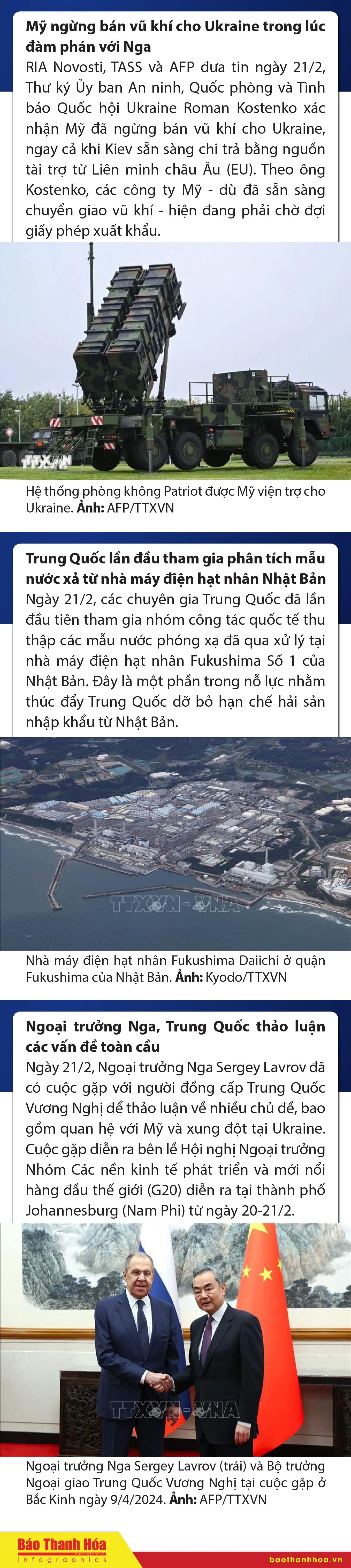 Sự kiện nổi bật trong nước, quốc tế ngày 21/2/2025