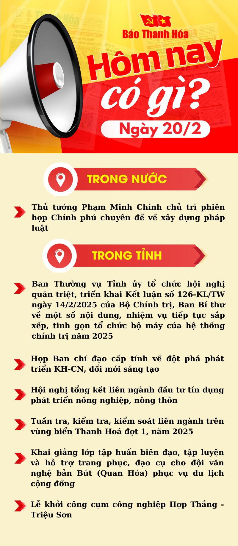 Hôm nay có gì? - Sự kiện nổi bật ngày 20/2/2025