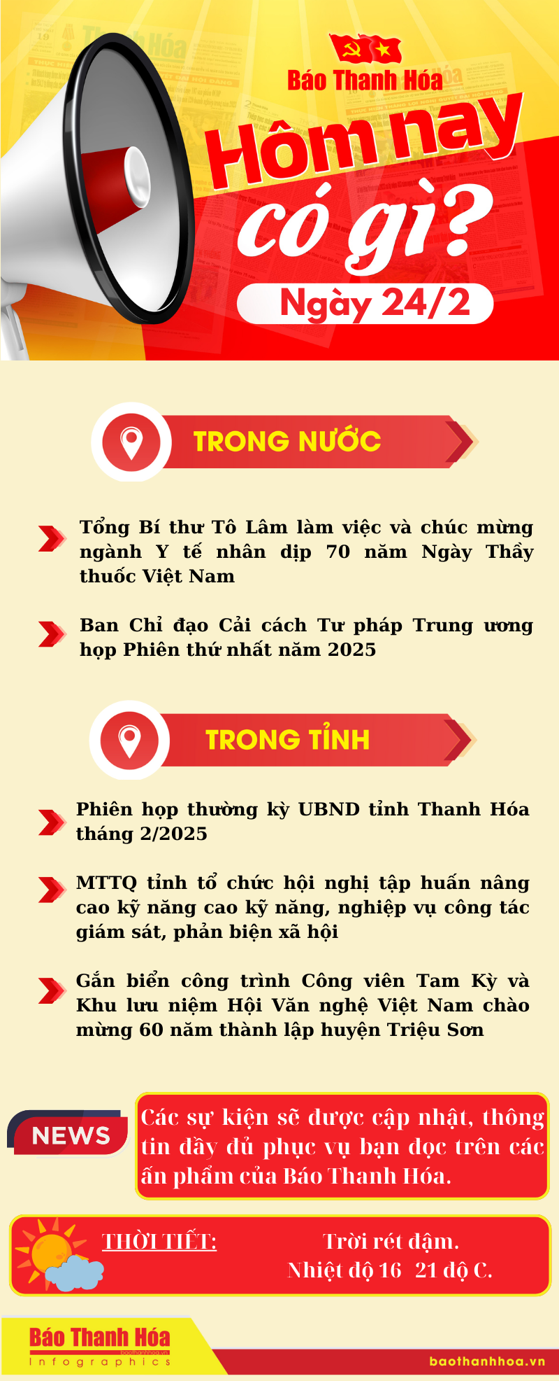 Hôm nay có gì? - Sự kiện nổi bật ngày 24/2/2025