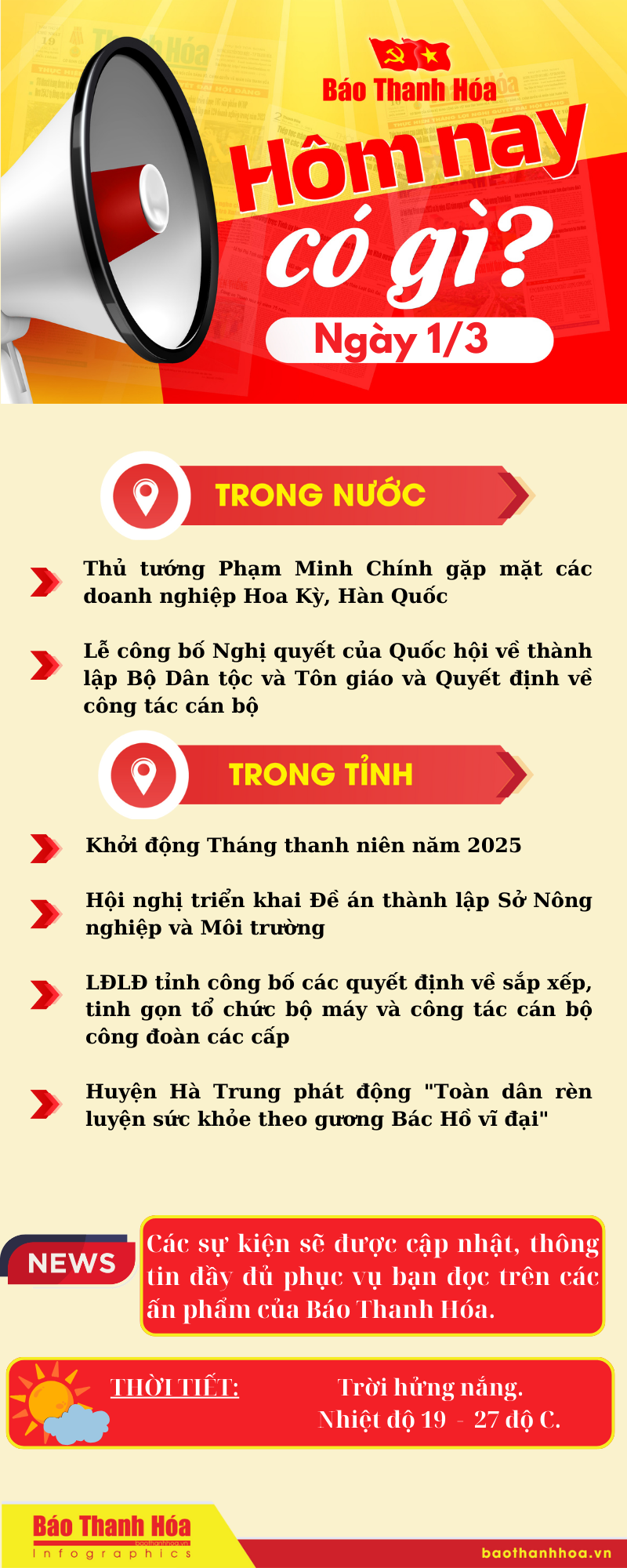 Hôm nay có gì? - Sự kiện nổi bật ngày 1/3/2025