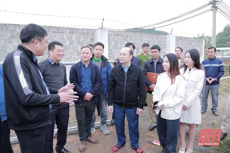 Kiểm tra phương án khắc phục sự cố môi trường của Trang trại chăn nuôi công nghệ cao tại huyện Lang Chánh