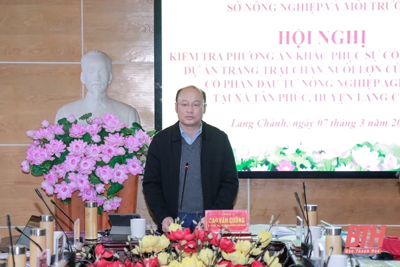 Kiểm tra phương án khắc phục sự cố môi trường của Trang trại chăn nuôi công nghệ cao tại huyện Lang Chánh