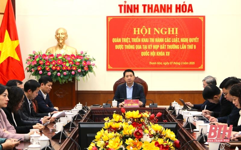 Quán triệt, triển khai thi hành các luật, nghị quyết được thông qua tại Kỳ họp bất thường lần thứ 9, Quốc hội khóa XV