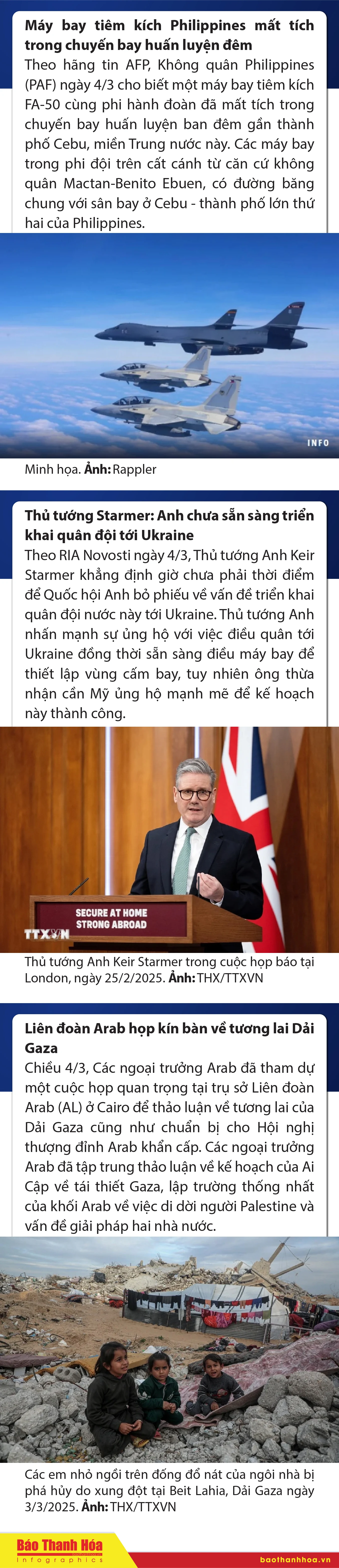 Sự kiện nổi bật trong nước, quốc tế ngày 4/3/2025