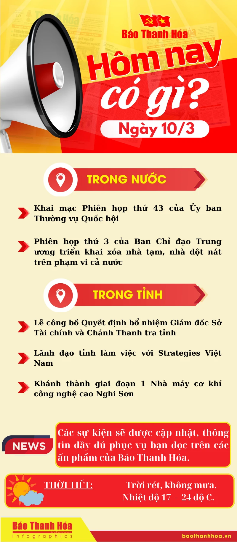 Hôm nay có gì? - Sự kiện nổi bật ngày 10/3/2025