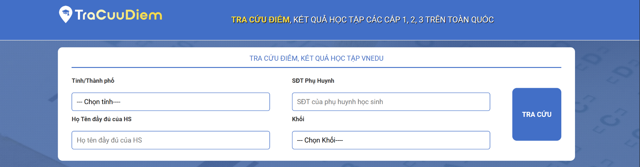 TraCuuDiem.org – Công cụ tra cứu điểm nhanh chóng, chính xác