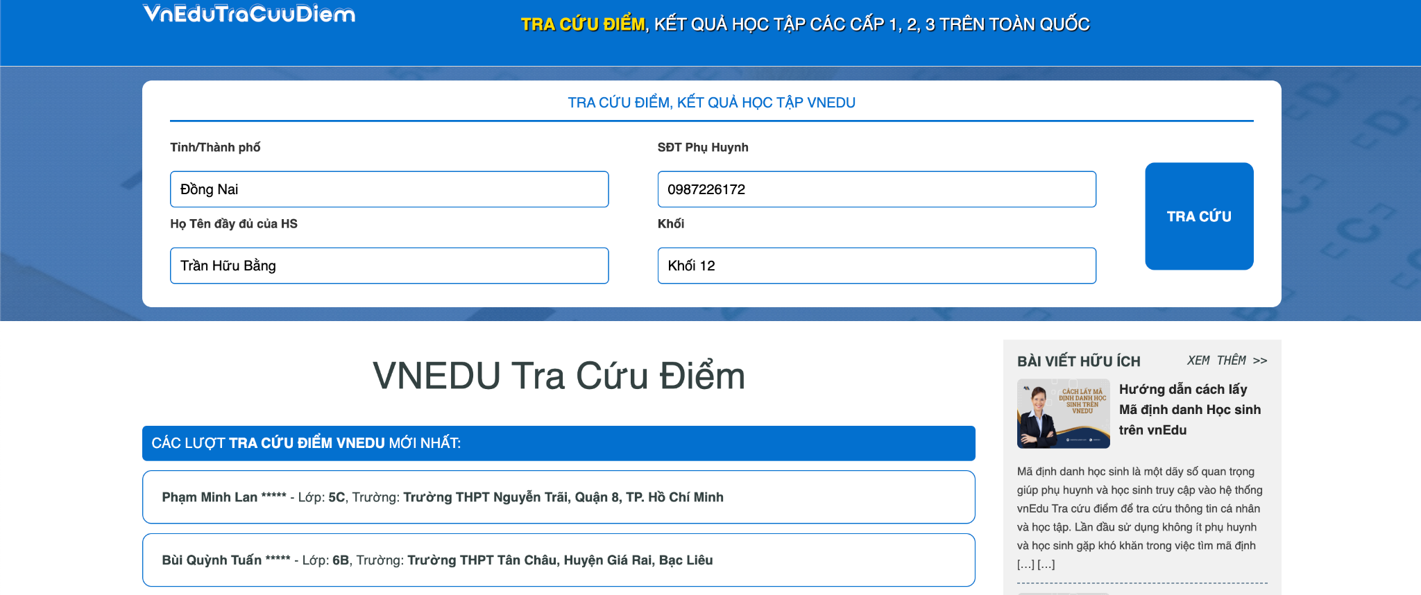 Những lợi ích vượt trội của VneduTraCuuDiem.com cho giáo viên và phụ huynh