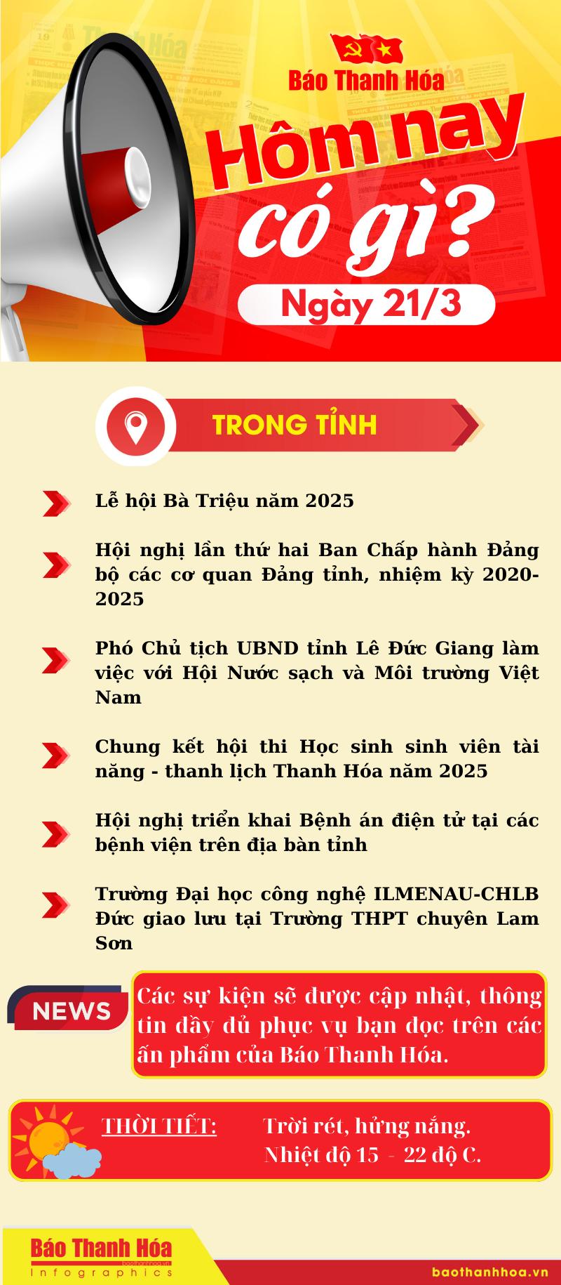 Hôm nay có gì? - Sự kiện nổi bật ngày 21/3/2025