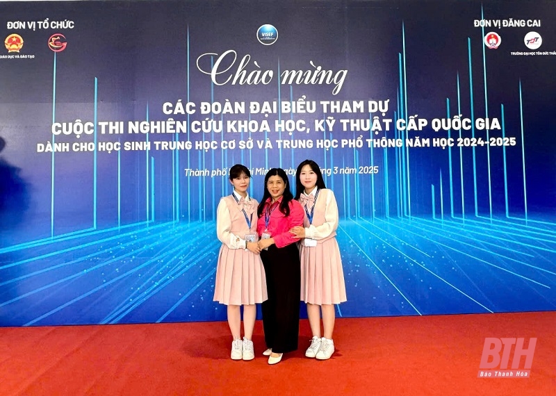 Cô và trò Trường THPT Chuyên Lam Sơn đạt giải Nhất Cuộc thi Nghiên cứu Khoa học, Kỹ thuật cấp quốc gia