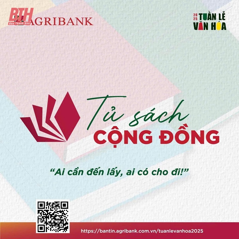 Agribank Nam Thanh Hóa triển khai chương trình “Tủ sách cộng đồng - lan tỏa tri thức, kết nối yêu thương”