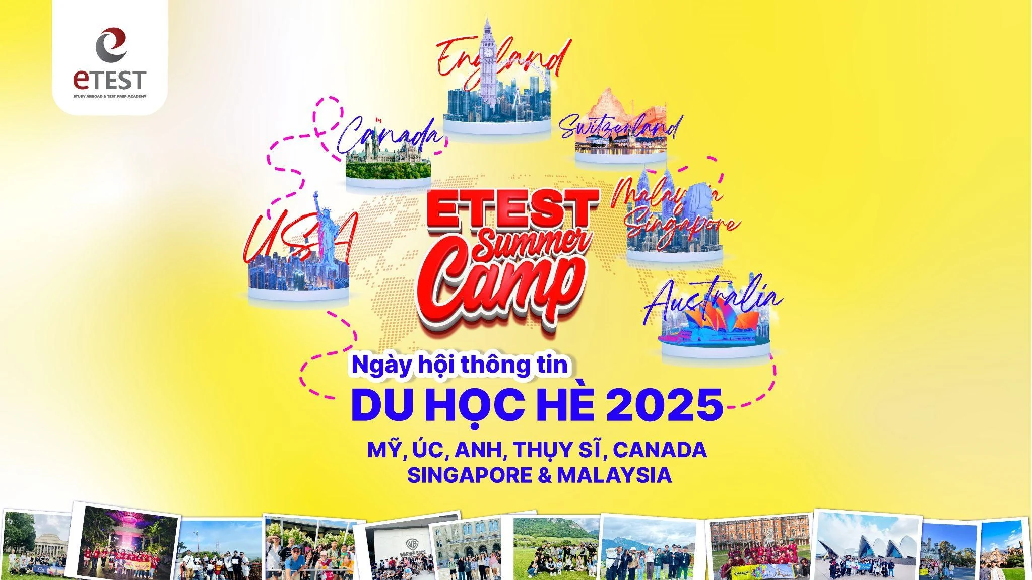 Tham gia chương trình du học hè quốc tế 2025 cùng Du học ETEST