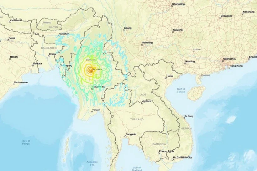 Động đất mạnh tại Myanmar và Thái Lan, ảnh hưởng đến cả Việt Nam
