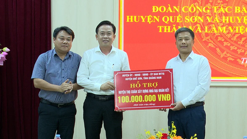 Huyện Thọ Xuân: Gặp mặt, làm việc với đoàn công tác huyện Quế Sơn, Hiệp Đức, tỉnh Quảng Nam