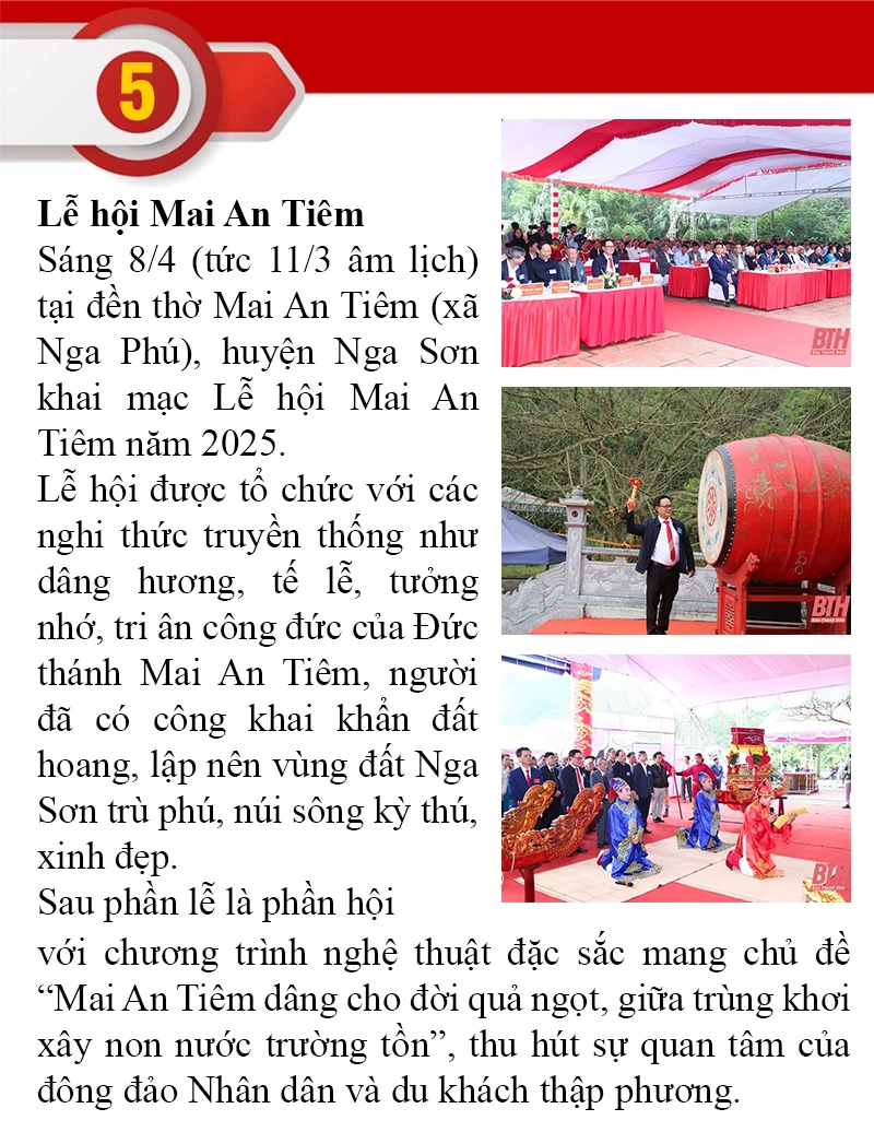 Những sự kiện nổi bật trong tuần
