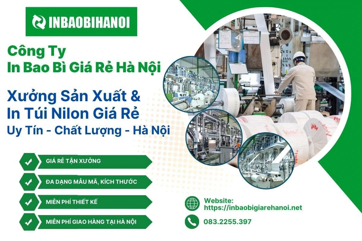 Dịch vụ in túi nilon giá rẻ, chất lượng tại Công ty In Bao bì giá rẻ Hà Nội