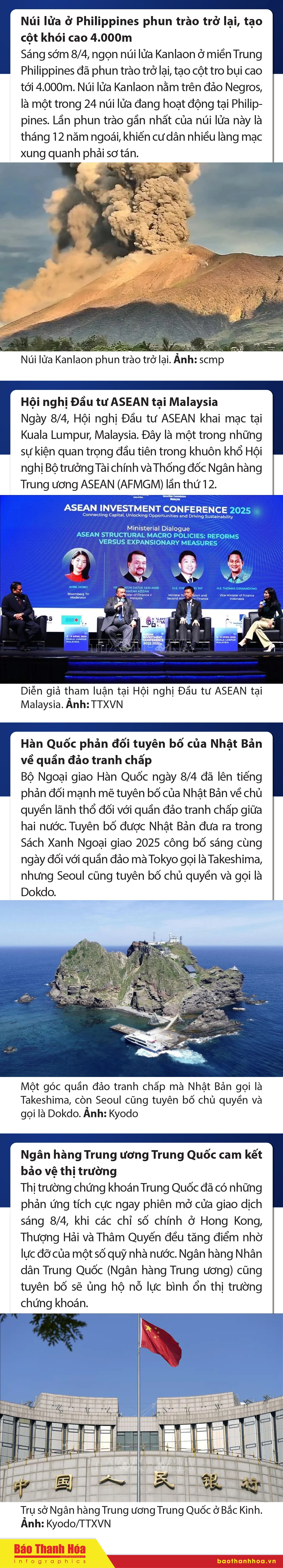 Sự kiện nổi bật trong nước, quốc tế ngày 8/4/2025