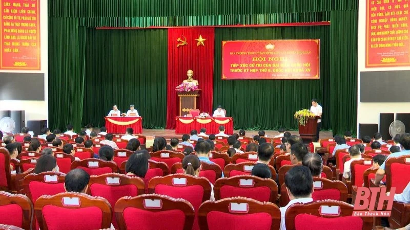 Đoàn ĐBQH tỉnh Thanh Hóa tiếp xúc cử tri huyện Thọ Xuân