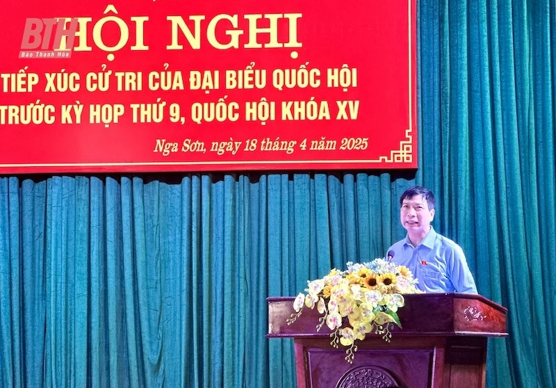 Đại biểu Quốc hội tiếp xúc cử tri Nga Sơn