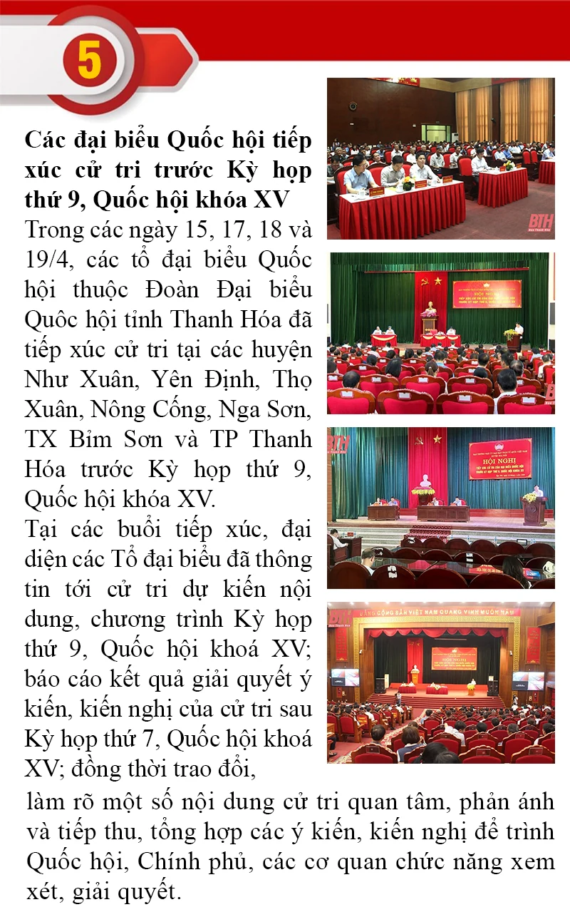 Những sự kiện nổi bật trong tuần