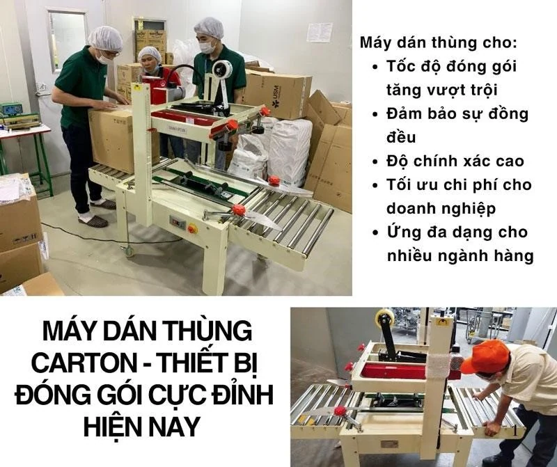 Hiệu suất đóng gói cực đỉnh với máy dán thùng carton