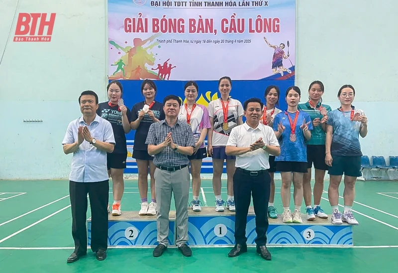 Giải bóng bàn, cầu lông - Đại hội TDTT tỉnh lần thứ X thành công tốt đẹp 