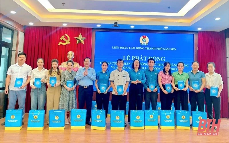 Sầm Sơn phát động Tháng Công nhân và Tháng hành động về an toàn vệ sinh lao động năm 2025