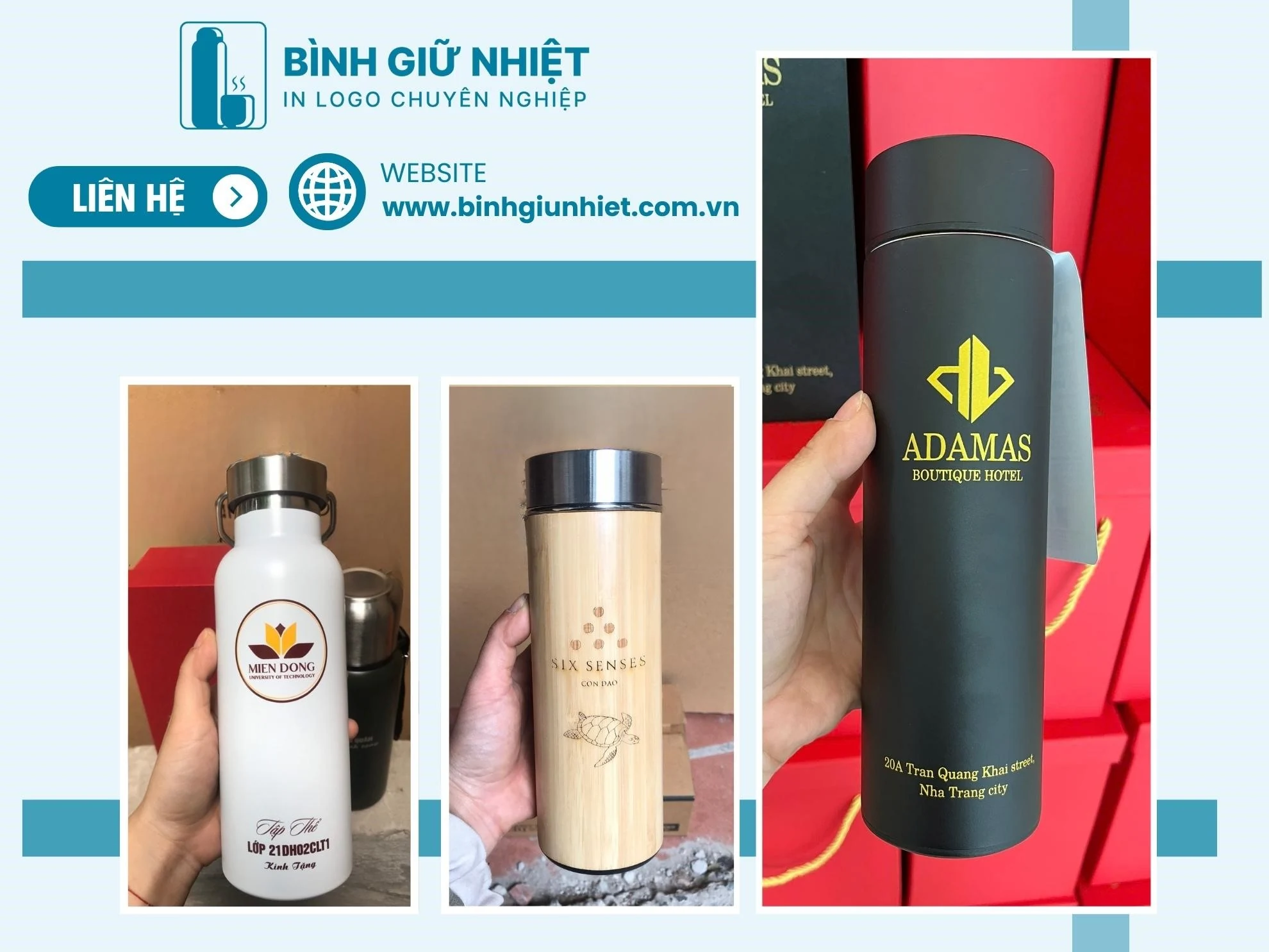Bình giữ nhiệt quà tặng in logo - Giải pháp marketing hiệu quả cho doanh nghiệp