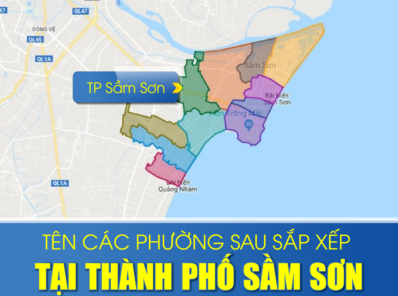 Tên các phường sau sắp xếp tại thành phố Sầm Sơn