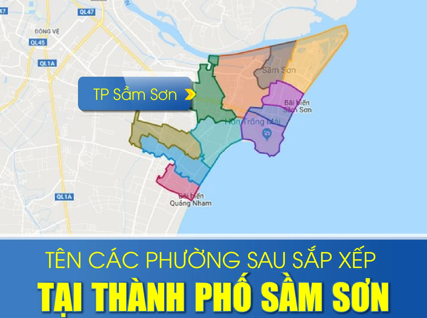 Tên các phường sau sắp xếp tại thành phố Sầm Sơn