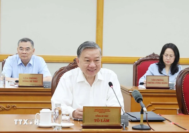 Tổng Bí thư Tô Lâm chủ trì họp cho ý kiến về tiến độ sắp xếp tổ chức bộ máy
