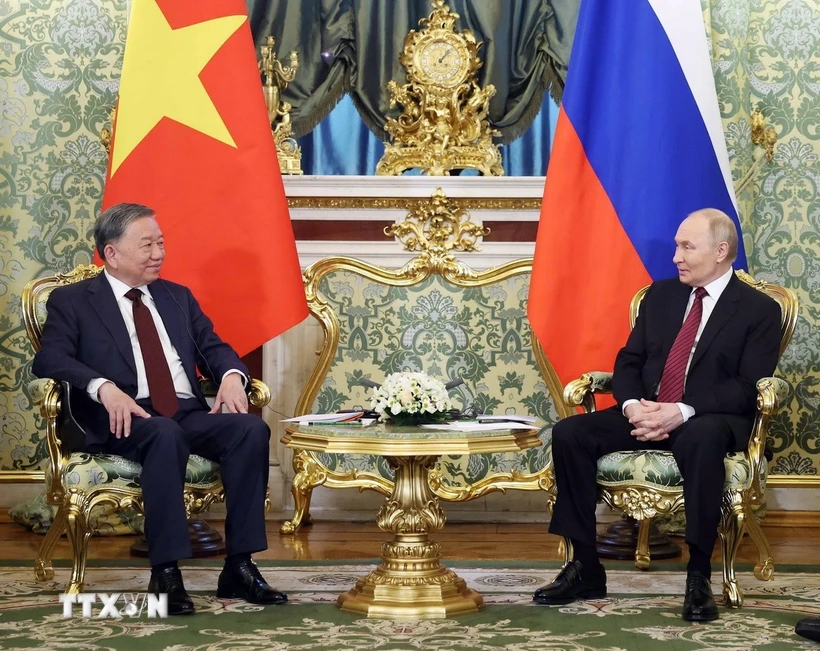 Tổng Bí thư Tô Lâm hội đàm với Tổng thống Nga Vladimir Putin
