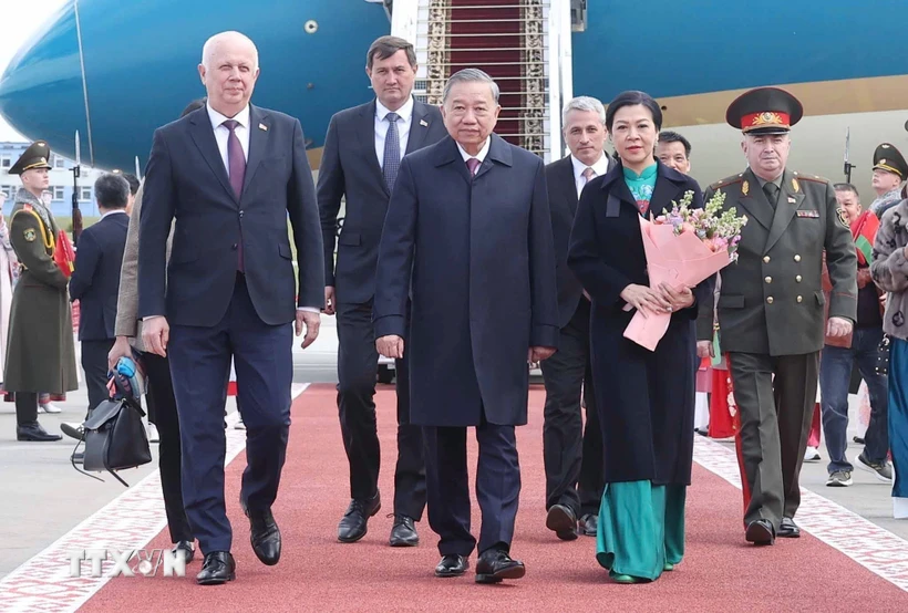 Tổng Bí thư Tô Lâm và Phu nhân bắt đầu thăm cấp Nhà nước Cộng hòa Belarus
