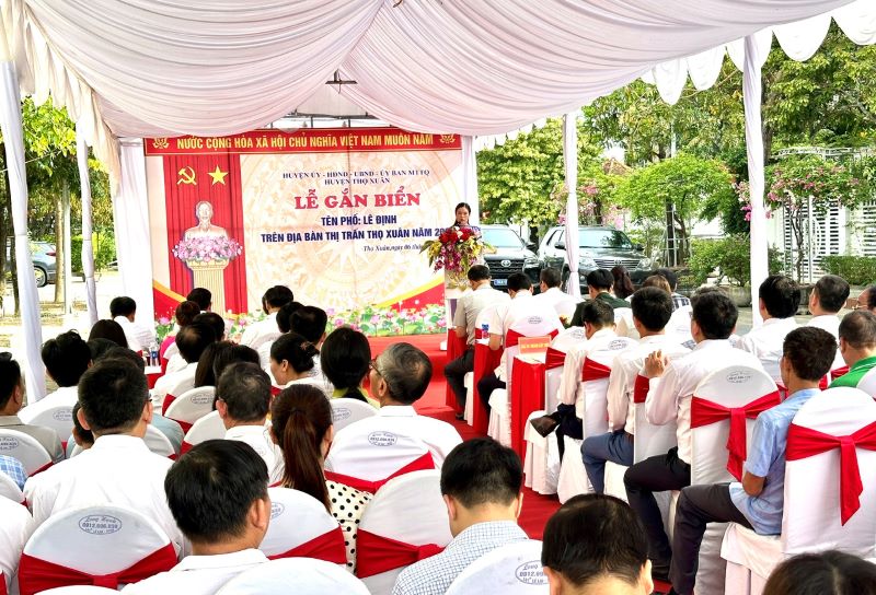  Thọ Xuân công bố đặt m m88, phố trên địa bàn huyện