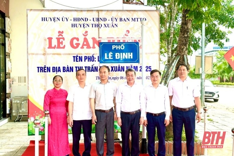  Thọ Xuân công bố đặt m m88, phố trên địa bàn huyện