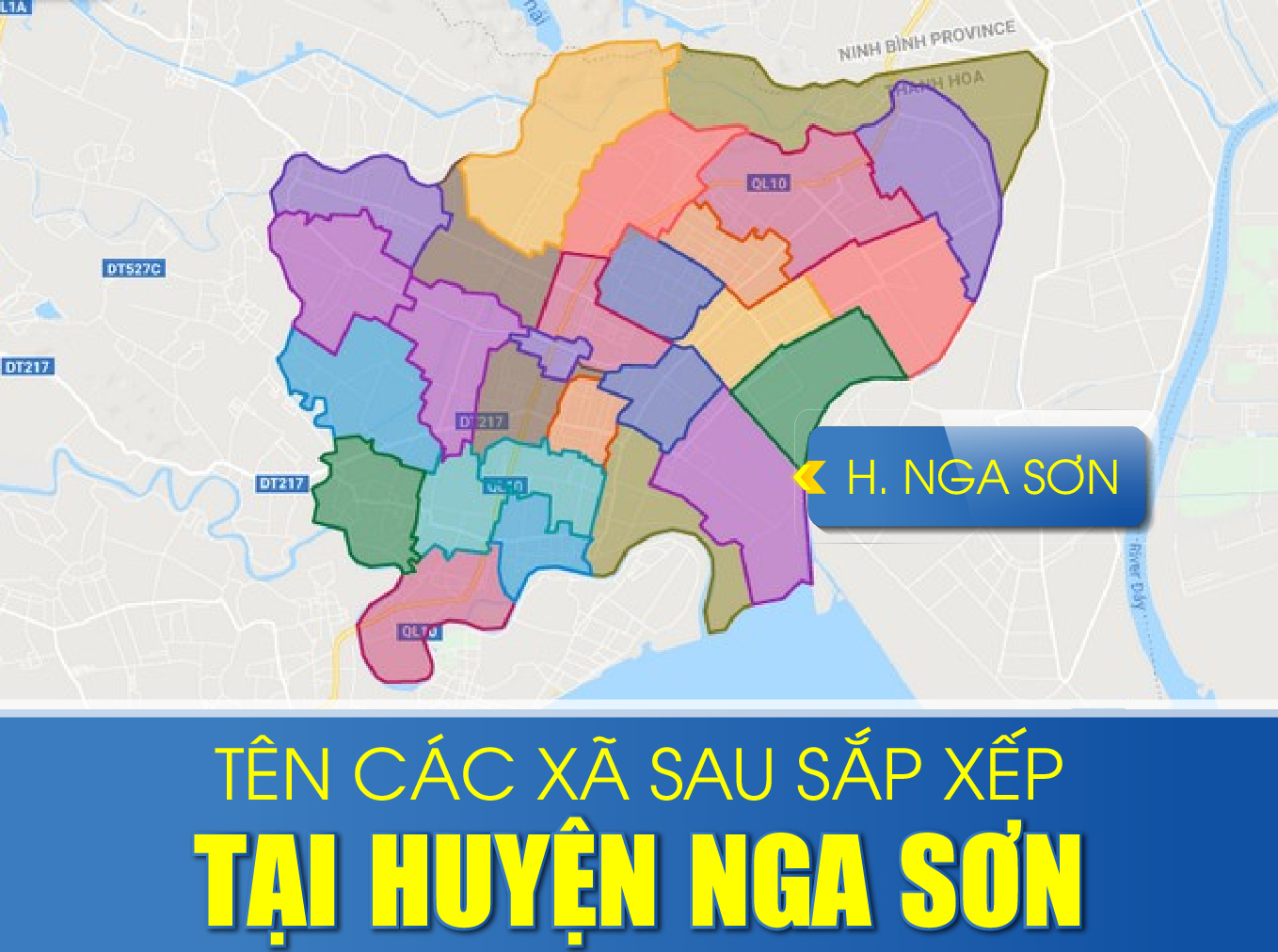 Tên các xã sau sắp xếp tại huyện Nga Sơn
