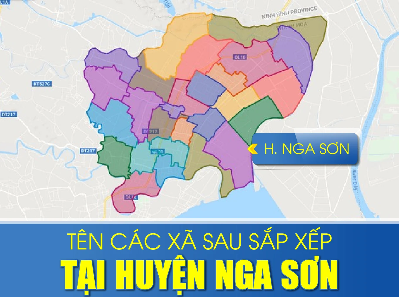 Tên các xã sau sắp xếp tại huyện Nga Sơn