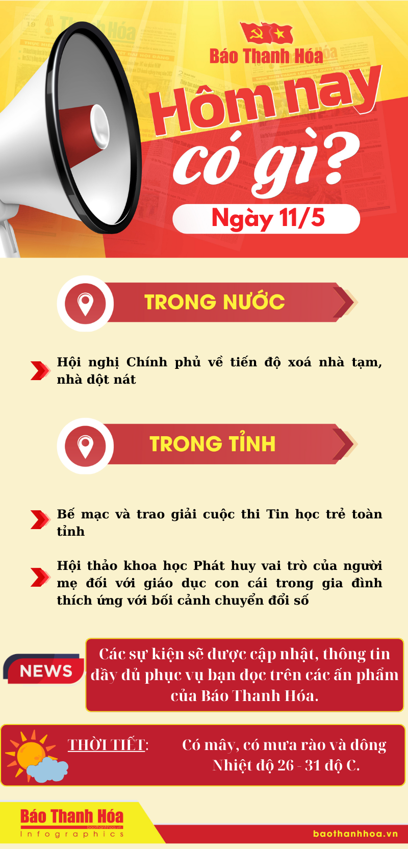 Hôm nay có gì? - Sự kiện nổi bật ngày 11/5/2025