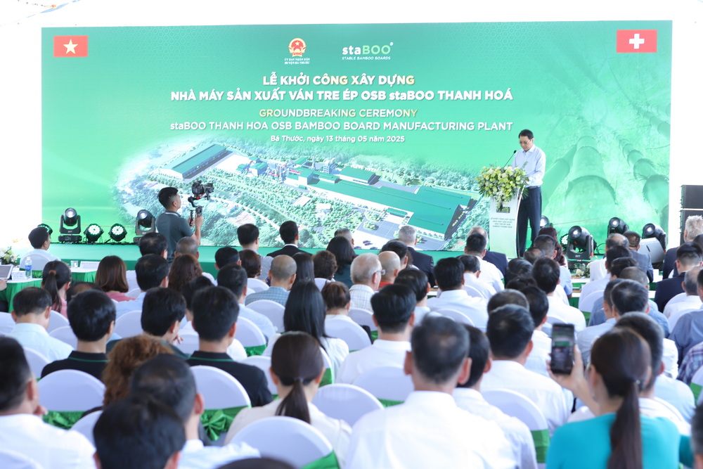 Khởi công xây dựng nhà máy m88 link mới nhất ván tre ép gần 3.200 tỷ đồng