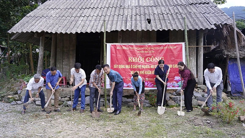 Như Xuân: Đồng loạt khởi công xây dựng nhà ở cho hộ nghèo đợt 2 năm 2025