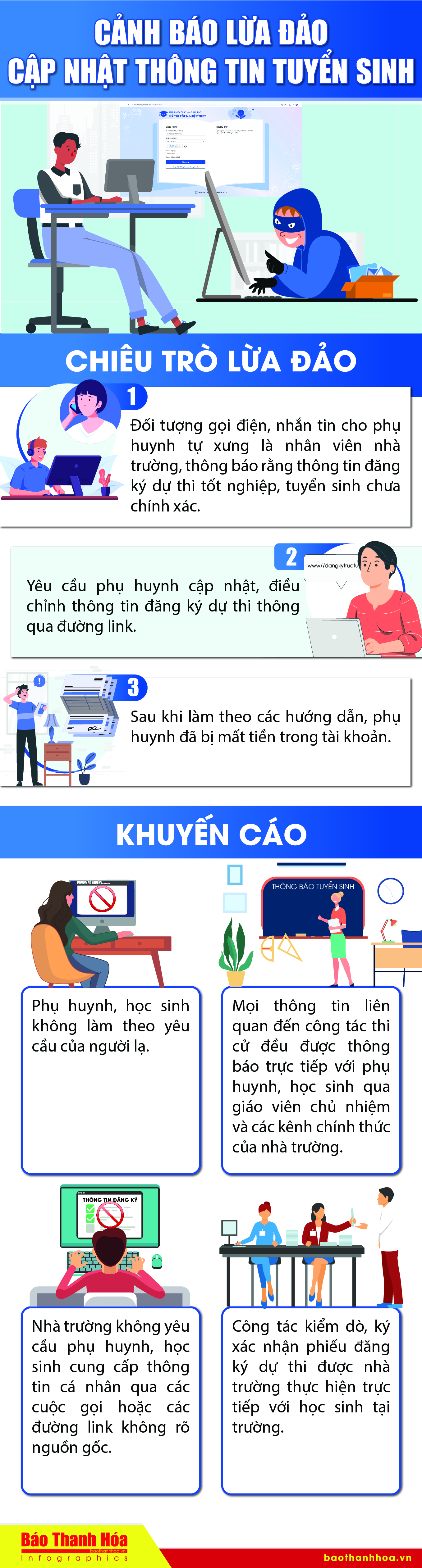Cảnh báo lừa đảo cập nhật thông tin tuyển sinh