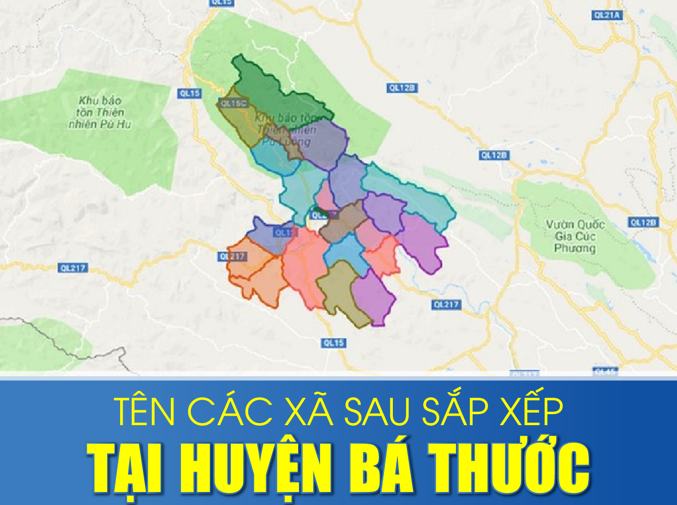 Tên các xã sau sắp xếp tại huyện Bá Thước