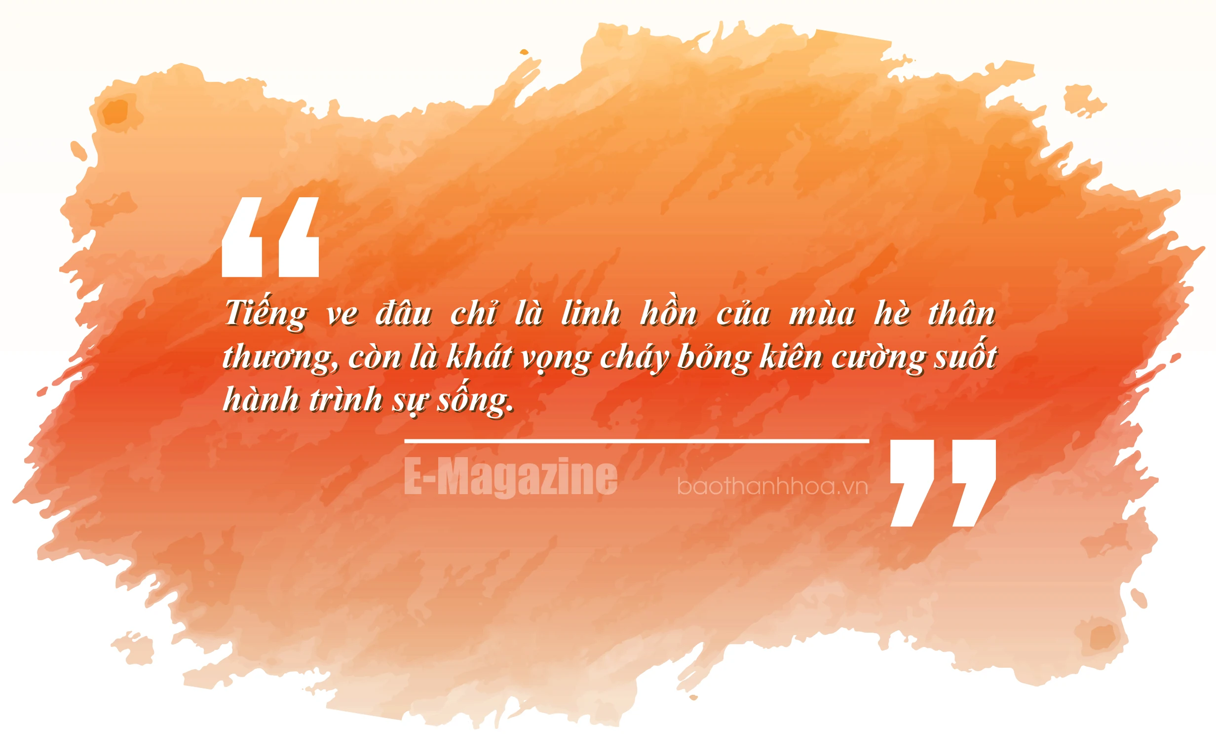 [E - Magazine] - Khúc hát đời ve