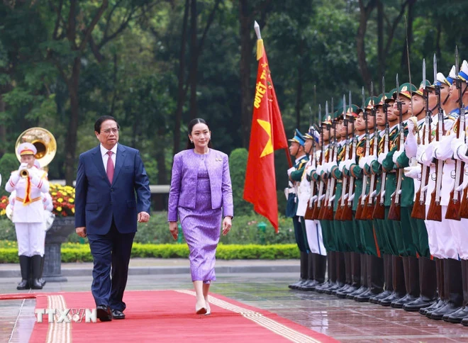 Lễ đón Thủ tướng Thái Lan Paetongtarn Shinawatra thăm đăng ký m88 thức Việt Nam