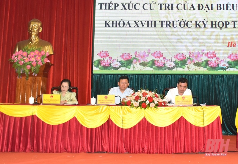 Tổ đại biểu HĐND tỉnh tiếp xúc cử tri huyện Hà Trung