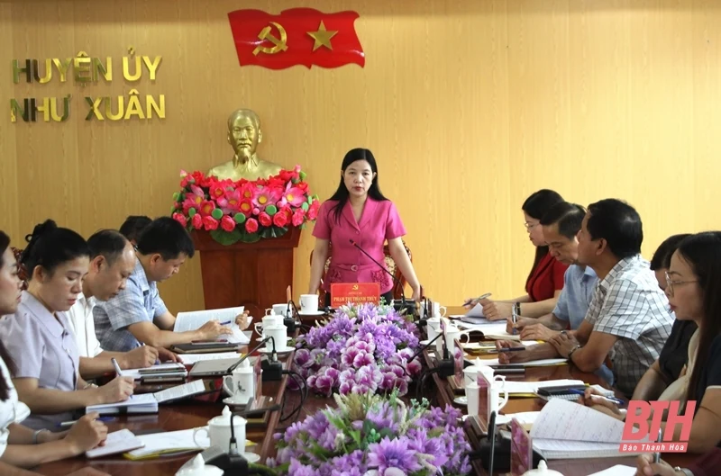 Kiểm tra, đôn đốc việc triển khai sắp xếp đơn vị hành chính cấp xã; hỗ trợ xây dựng nhà ở cho hộ nghèo tại huyện Như Xuân