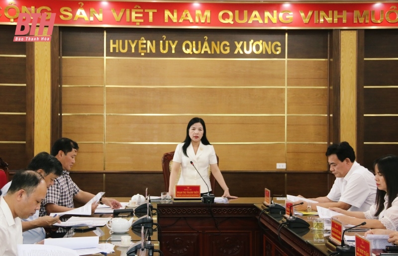 Kiểm tra, đôn đốc việc triển khai sắp xếp đơn vị hành chính cấp xã; hỗ trợ xây dựng nhà ở cho hộ nghèo tại huyện Quảng Xương